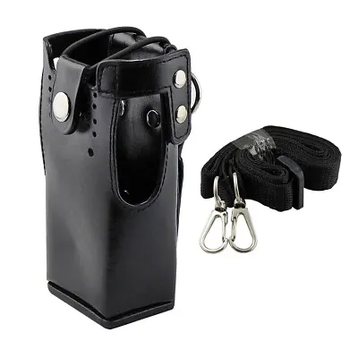 Hard Leather Case Carrying Holder Holster For Motorola Two Way Radio USA • $14.90