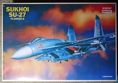 ACADEMY MINICRAFT  1:48scale Sukhoi Su-27 Flanker B Model Kit-2131 -Complete! • $59.77