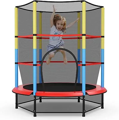 $999 • Buy 55 /4.5FT Trampoline Round Trampolines With Safety Net Enclosure Pad Kids Gift