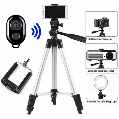 Universal Tripod Stand Telescopic Camera Phone Holder For IPhone Samsung Sony UK • £7.99