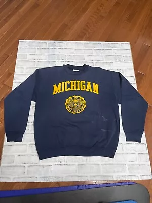 Velva Sheen Michigan University Sweatshirt Size Large Wolverines Vintage READ • $16.99