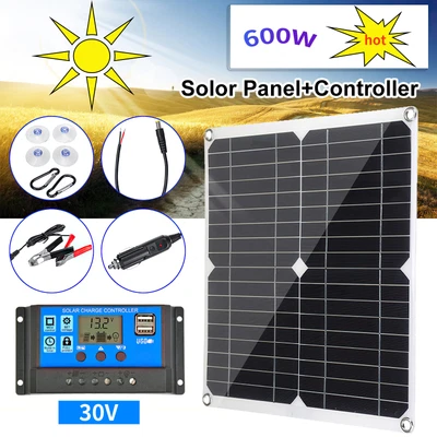 £16.99 • Buy 600W Watt 18V Portable Foldable Solar Panel Kit Camping Charger Power Station RV