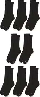 MediPeds Women's Black Crew Socks 6 Pair Shoe Size 6-10 • $12.97