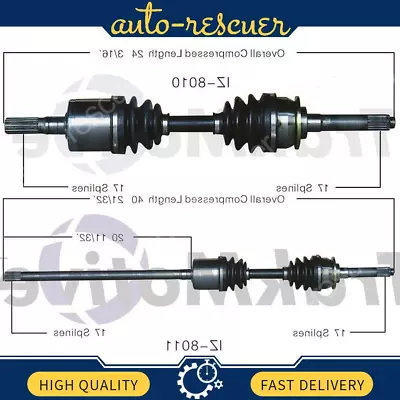 TrakMotive CV Axle Shaft Fits 1999 Isuzu VehiCROSS • $195.33