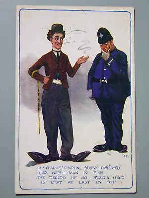 Postcard Comic Police Charlie Chaplin...Grade VG • £8