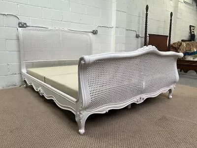 And So To Bed London Louis Xv Caned Painted Bed 5ft King Size  • £1795