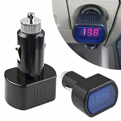 LED Car Van 12V 24V Battery Volt Voltage Meter Monitor Gauge Cigar Lighter New • £6.99