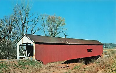 Postcard Jessup Bridge Over Little Raccoon Creek Jessup Parke County IN • $3.98