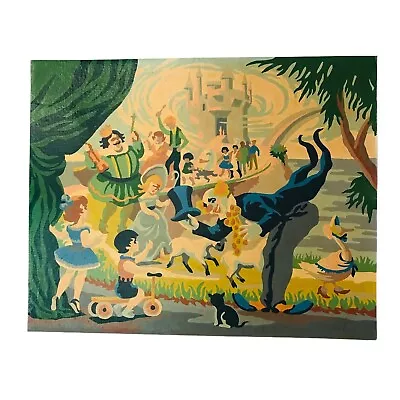 Vintage Paint By Number Painting Clown Circus Fairytale PBN Ready For Framing • $98