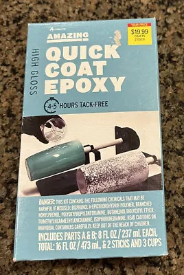 Alumilite Amazing Quick Coat Epoxy HIGH GLOSS 4-5 Hours Tack Free 3-5 Day Cure • $16.99