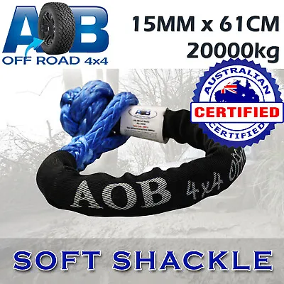 AOB Soft Shackle Recovery Gear Dyneema Winch ROPE 15mm 61cm 20T(20000kg) • $34