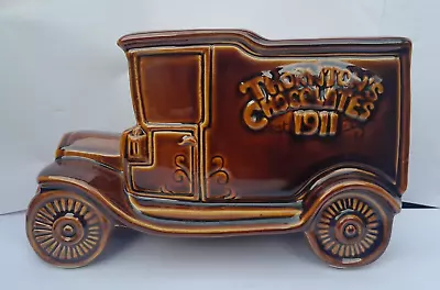 VTG THORNTONS CHOCOLATE 1911 BROWN DELIVERY VAN MONEY BOX (NO STOPPER) By WADE • £9.95