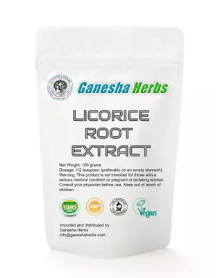 100% Pure Organic Chinese LICORICE ROOT 20:1 Extract Powder 100 Grams • £17.34