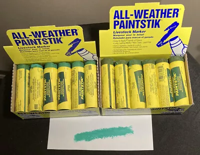 All Weather Paintstik Paint Sticks Livestock Marker Swine Cow LOT 24 GREEN NOS • $24