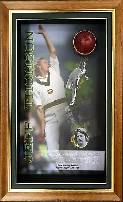 $316 • Buy Jeff Thomson Signed Cricket Ball Frame & COA