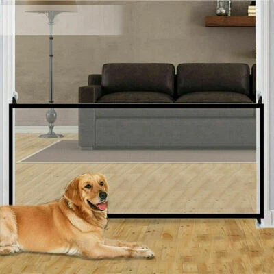 £8.59 • Buy Retractable Pet Dog Gate Magic Child Baby Stair Gate Barrier Foldable Portable++