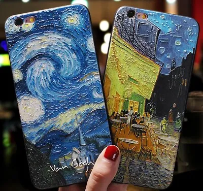 Van Gogh Starry Night Soft Silicone 3D Phone Case For IPhone 15 14 11 Pro Max XR • $9.99