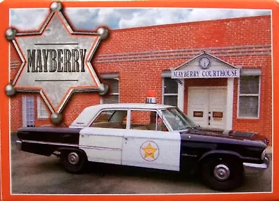 Mayberry North Carolina With Sheriffs Car Fridge Magnet • $6.49