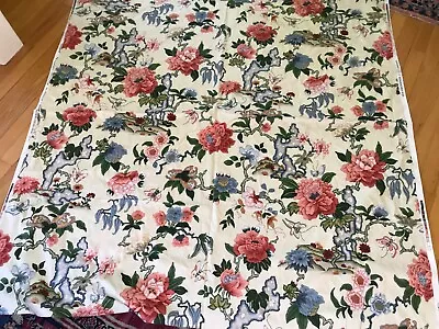 Vintage Fabric Yardage 56 1/2 X 54 1/2” Schumacher The Kashmiri Collection • $35