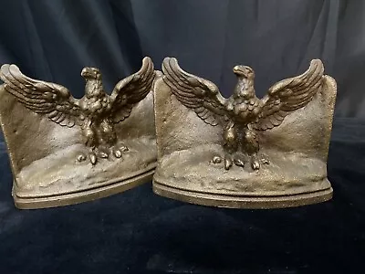 Vintage Eagle Bookends Americana Cast Brass 4” • $27