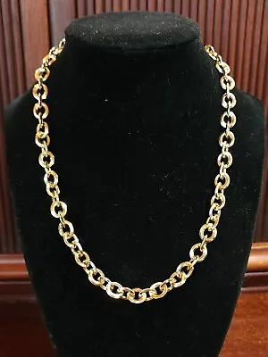 Mint 17  14k Milor Italy Fancy Link Chain 9mm Links Necklace YGold Chunky 10.86g • $949.99