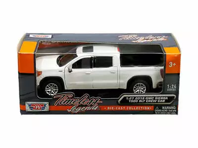 2019 GMC Sierra 1500 SLT Crew Cab - White 1:24 Scale Model - Motormax 79361WH~ • $29.95