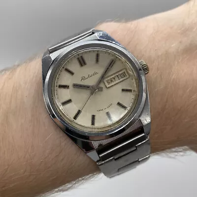 £49.99 • Buy Vintage Raketa USSR Russian 2628H Quickset Day Date Manual Hand Wind Watch