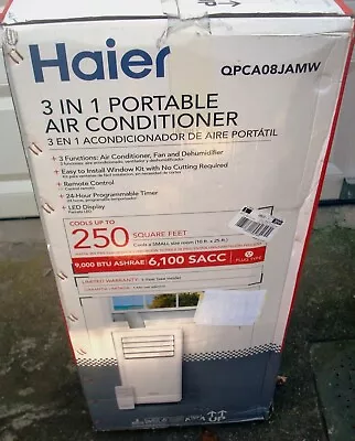 Haier QPCA08JAMW 9000 BTU 3 In 1 Portable Air Conditioner 250 Square Feet NEW • $269.99