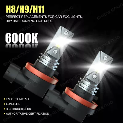 2x H8 LED HID Xenon Light Bulbs Angel Eyes Halo Ring 6000K For BMW E92 80W White • $19.99