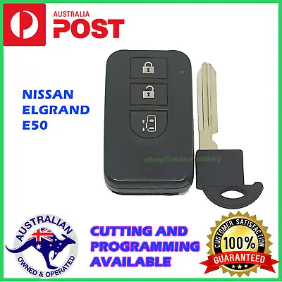 Nissan Elgrand Remote E51 Genuine 3 Buttons Key + Uncut Blade • $99.98