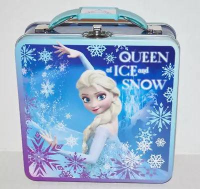 Disney Frozen Metal Tin Mini Lunch Box Bag Queen Elsa Toy 6-Inch X 6-Inch - RARE • $5.95