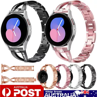 For Samsung Galaxy Watch 3 41mm 4 5 40/44mm 5 Pro 45mm Bling Metal Band Strap AU • $14.99