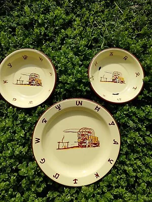 Monterrey Western Ware Chuck Wagon 7 1/8  Enamelware Bowls 10.5  Plate Metal • $173.72