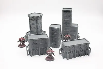 Bundle Of Gothic Buildings Titanicus Terrain Scenery For 6mm Epic Scale Wargames • £21.99