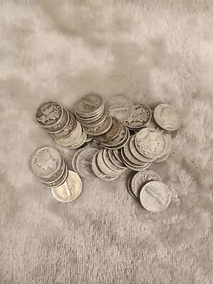 One Mercury Dime Roll (50 Coins) 90% Silver (1934-45)  Hotel • $130