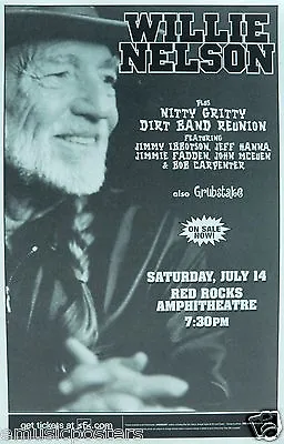 $14.51 • Buy WILLIE NELSON / NITTY GRITTY DIRT BAND 2001 DENVER CONCERT TOUR POSTER - Country