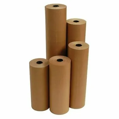 $28.50 • Buy 18  40 Lbs 900' Brown Kraft Paper Roll Shipping Wrapping Cushioning Void Fill