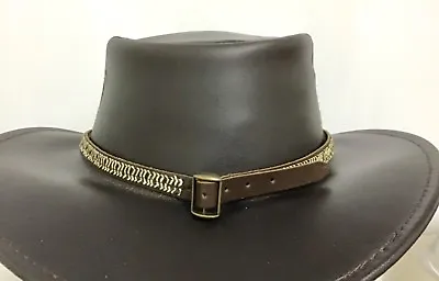 1  Leather  Hat Band Hats Man Woman Kangol Stetson Akubra Man Woman Brown  • $10.98