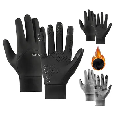 Winter Gloves Touch Screen Men Women Non-slip Windproof Thermal Cycling Gloves • £8.99