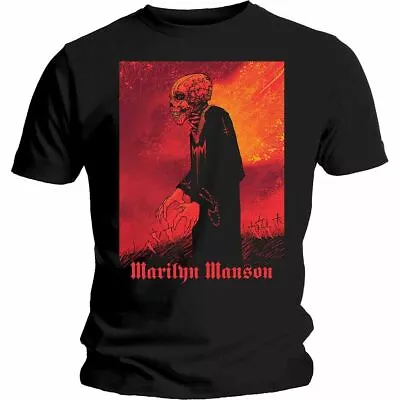 Official Marilyn Manson Mad Monk Mens Black T Shirt Marilyn Manson Tee • £14.95