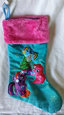 NWT MLP My Little Pony Fur TRimmed Puffy Christmas Holiday Stocking • $9.99