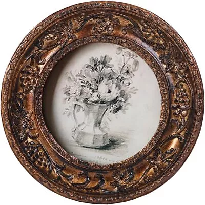 Small Vintage 3×3 Round Picture Frame Antique Ornate Mini  Vintage Wall Decor • $45.99