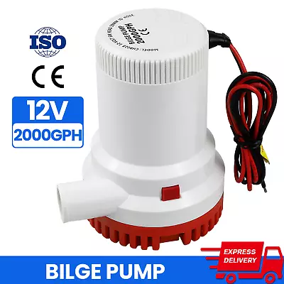 2000GPH New Bilge Boat Marine Water Pump 12V Submersible Plumbing Electric Pumps • $33.59