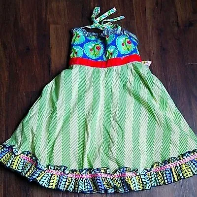 Matilda Jane Vintage Limeade Ellie Roundabout Twirl Dress Size 10 • $35