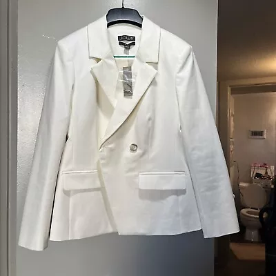 J Crew Devon Blazer Jacket Cotton IvoryNWT Double Breasted Work Career Office 4P • $17.51