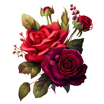 £2.99 • Buy Red Rose Waterproof Flower Vinyl Stickers Decals Wall Laptop IPad Scrapbooking