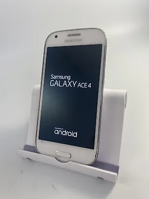 Samsung Galaxy Ace 4 White Unlocked 4GB 512MB RAM Android Touchscreen Smartphone • £22.99