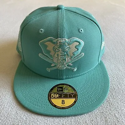 New Era Oakland Athletics Stomper 59FIFTY Hat Clear Mint Size 8 • $29.99