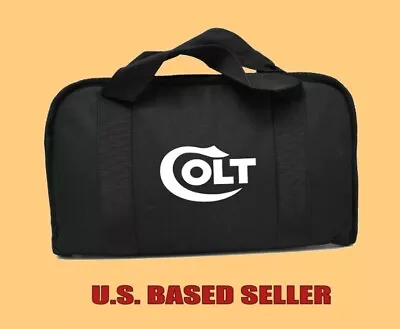 Colt White Gun Pistol Handgun Firearm Range Bag Soft Case Pouch 12x9 • $26.99