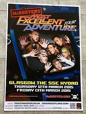 McBusted Concert Poster - Glasgow 2017 Show Tour Gig Memorabilia (McFly /Busted) • £9.95